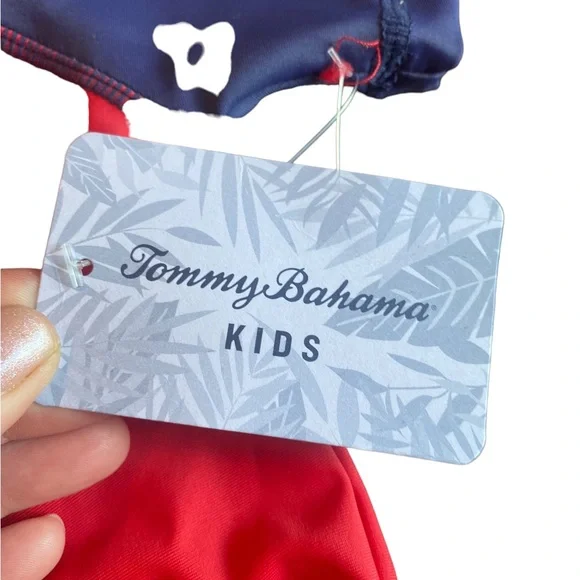 Tommy Bahama Kids Toddler Boy Patriotic Swim Top and Swim Trunks - Picture 6 of 7